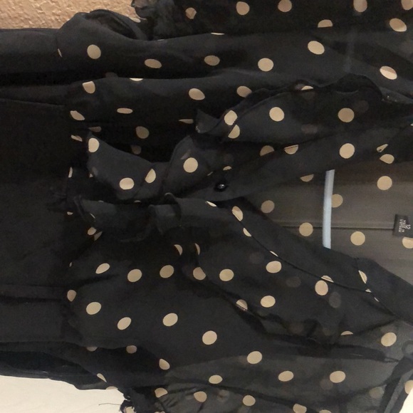 Women’s dress Alyx brand size 12 cream color polka dot and black dress - Picture 8 of 9